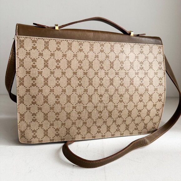 Vintage Nina Ricci Coated Canvas Leather Small Messenger Bag - Picture 15 of 16